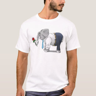 Elefanterna God Alla Hjärtans Dag T Shirt