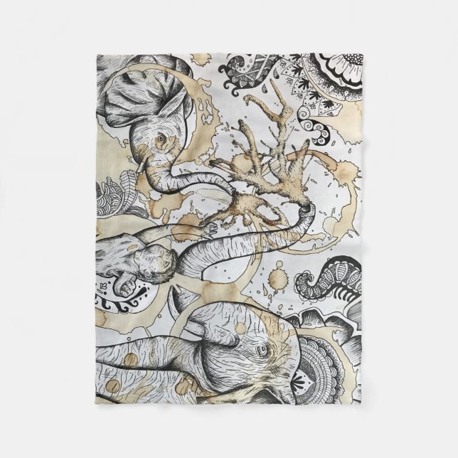 Elefantfilt Fleecefilt (Framsidan)