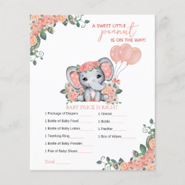Elefantflicka Baby Shower Lek