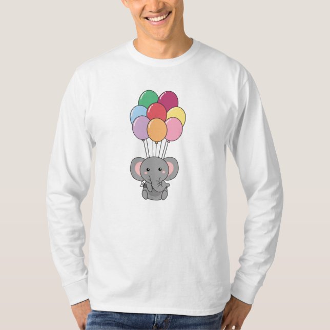 Elefantflugor med färgämnen t shirt (Framsida)