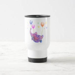 Elefantflyg med Balloons Funny Travel Mug Resemugg