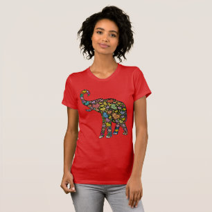 Elefanthjärtamönster T Shirt