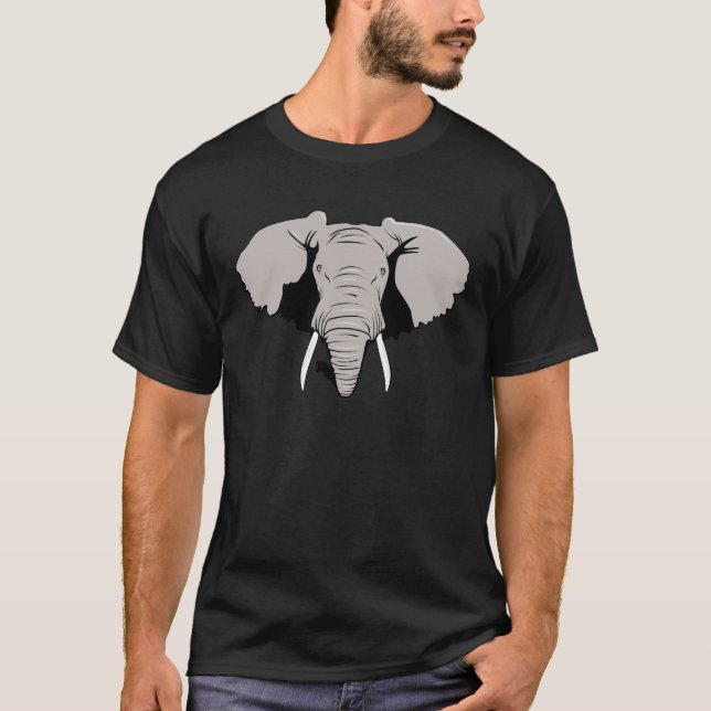Elefanthuvud T Shirt (Framsida)