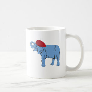 Elefanti i Beret Kaffemugg