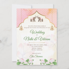 Elefantinbjudningar & indiska bröllopsinbjudningar inbjudningar