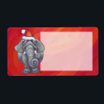 Elefantjul på rött fraktsedel<br><div class="desc">Djurparaden Festive Elephant julklappar och tillbehör har vår roliga konst av en söt elefant iklädd en röd tomtehatt stående i ett vinterlandskap mot en texturerad mörkblå stjärnklar natthimmel målad av vår begåvade barnboksillustratör, Traci Van Wagoner. På baksidan av många av dessa roliga djurpresenter hittar du också vår fantasifulla elefant från...</div>