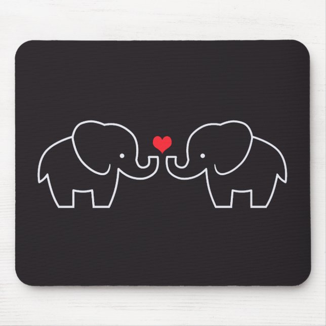 Elefantkärlek Mousepad Musmatta (Framsidan)
