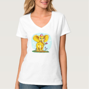 Elefantkärlek – Söt & Mysig Kvinnlig T-Shirt