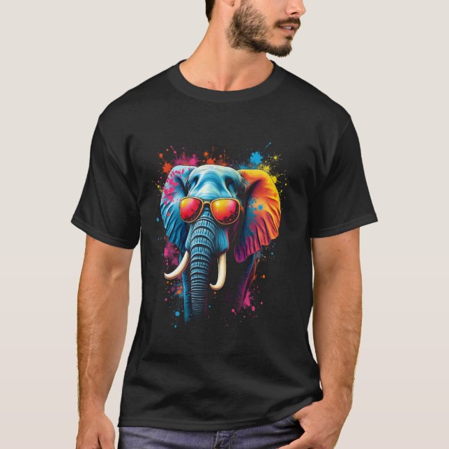 Elefantkonst T Shirt (Framsida)