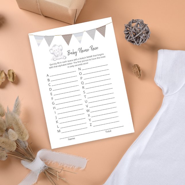 Elefantkort för Baby i Tävling i Namn i baby Program (Skapare uppladdad)