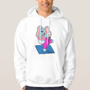 Elefantkurser i Yoga Stretching övningar i ständig Hoodie
