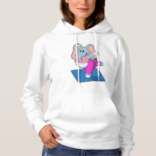 Elefantkurser i Yoga Stretching övningar i ständig T Shirt