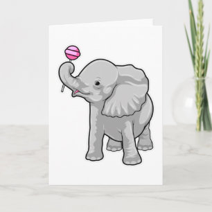 Elefantlollipop Kort