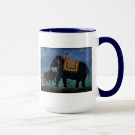 Elefantmålning Mugg