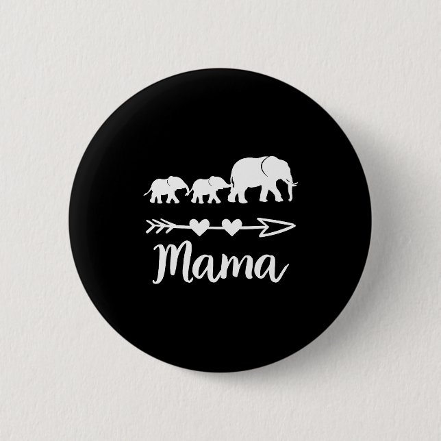 Elefantmamma 2 bebisar ungar mamma till två söt mo knapp (Framsida)