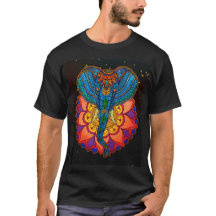 Elefantmandala med en mystisk lotus