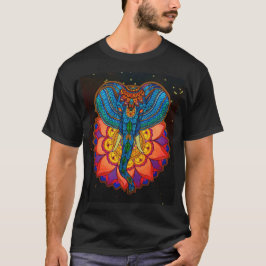 Elefantmandala med en mystisk lotus t shirt