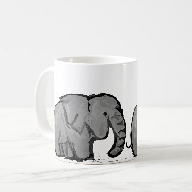 Elefantmarsch Kaffemugg (Framsida vänster)