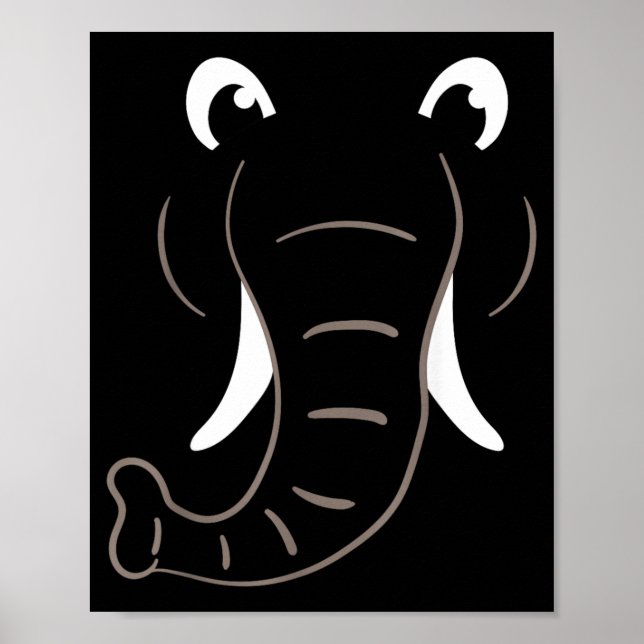 Elefantmaskerad Enkel Halloween Kostym Gåva Poster (Framsidan)