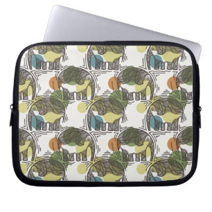 Elefantmönster Laptop Sleeve