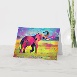 Elefantmor Vattenfärg Kort