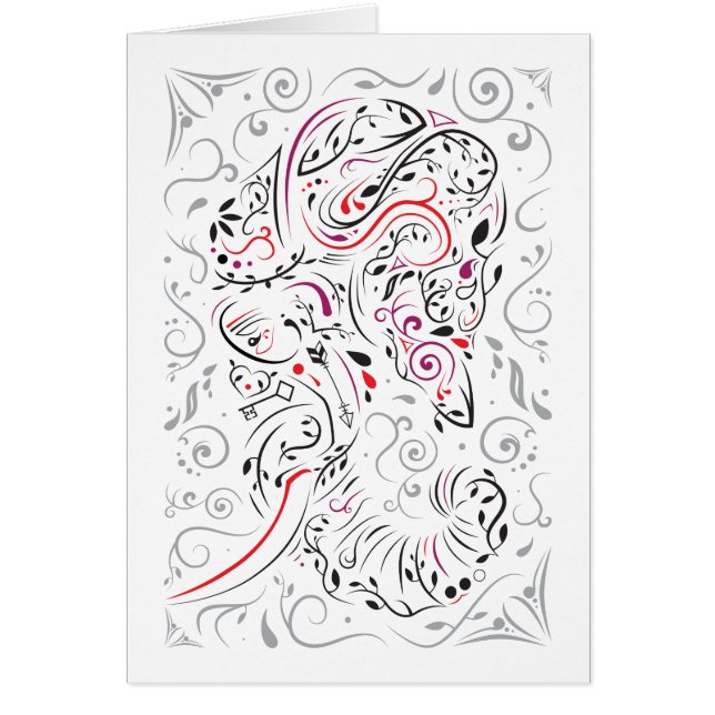 elefantornat hälsningskort (Framsidan)