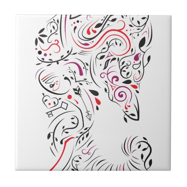 elefantornat kakelplatta (Framsidan)