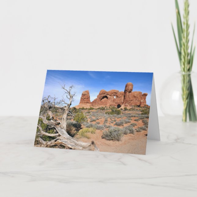 Elefantparad i Arches nationalpark Kort (Framsida)