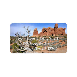 Elefantparad vid Arches National Park Adressetikett