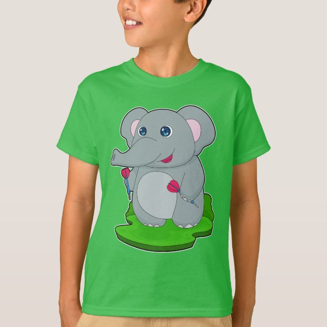 Elefantpilkastning Pil T Shirt (Framsida)