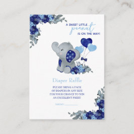 Elefantpojken Baby Shower, Blöjtomte Tilläggskort