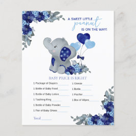 Elefantpojken Baby Shower Lek