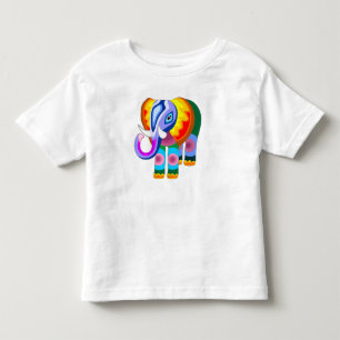 Elefantregnbågen färgar t shirt