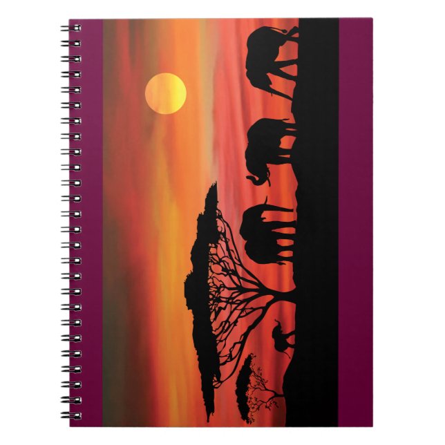Elefants-and-Sunset- Anteckningsbok (Framsidan)