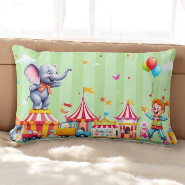 Elefants & Clowns Comfort Cushion Lumbarkudde (Skapare uppladdad)