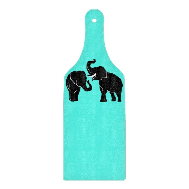 Elefants Family Clearboard - Anpassningsbar Färg (Framsidan)