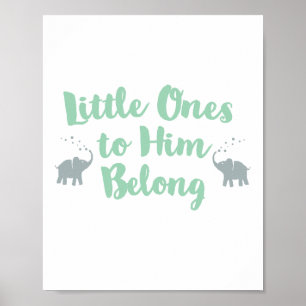 Elefants kristna barnkammarsaffisch   Mint Poster