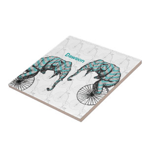 Elefants Plus Bikes Lika YIKES! Kakelplatta