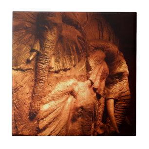 Elefants Small (4,25 x 4,25 tum) - keramiskt foto Kakelplatta