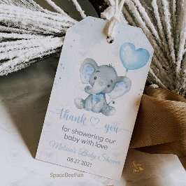 Elefantsafari Baby Shower Presentetikett