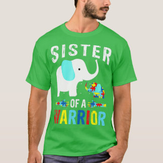 Elefantsister på en krigare pussel Autism Awarene T Shirt