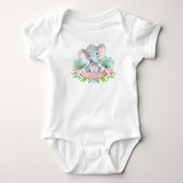 Elefantskjortor för små flickor t shirt (Framsida)