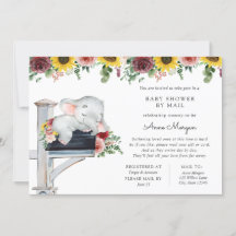 Elefantsolros och Ro Baby Shower per post