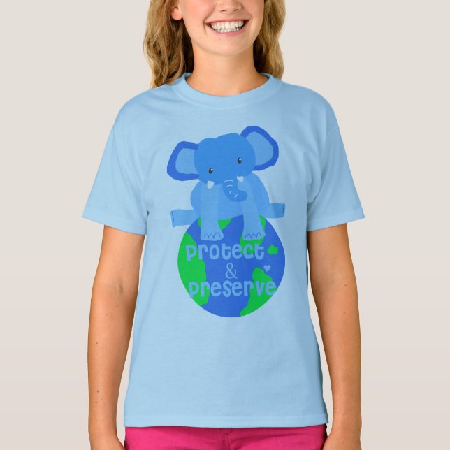 elefantspara jorden t-shirt (Framsida)