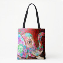 Elefanttoto, färgrik elefant