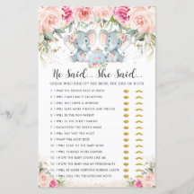 Elefanttvillingar Tekopp He Said She Said Lek