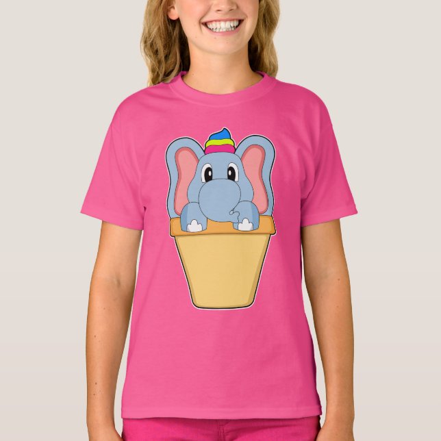 Elefantvåffel glass t shirt (Framsida)