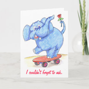 Elefantvalentinesen som kortet ska dig, är min helgkort