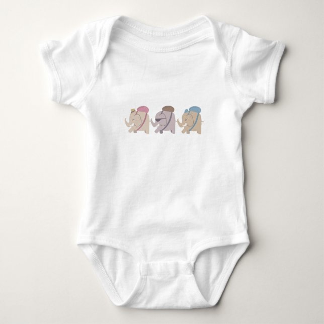 elefantvänner babyblus t shirt (Framsida)