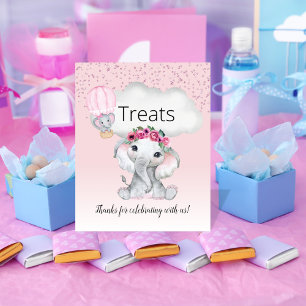 Elefantvarmluftsballong Baby Shower Gods Poster